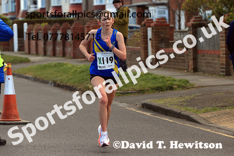 Senior womens Northern 6 Stage Road Relay, 2025 Northern 12 and 6 Stage Road Relays and Junior 5k, Redcar. Photo: David T. Hewitson/Sports for All Pics